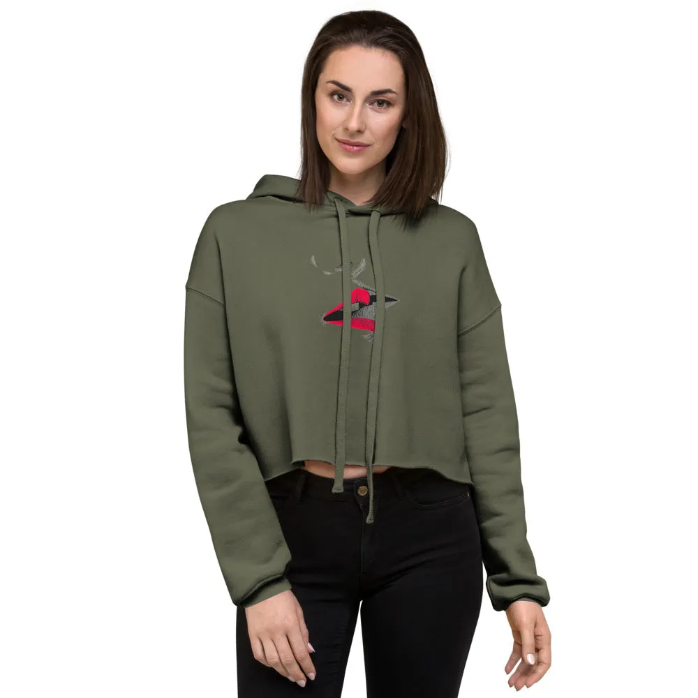 Lovers Kiss Crop Hoodie