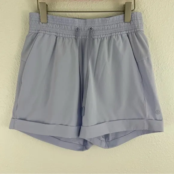 LULULEMON Berry Mist Blue Spring Break Away Short *4-Way Stretch 3&quot; Shorts
