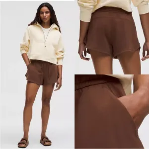 Lululemon Soft jersey mid-rise curved hem short large