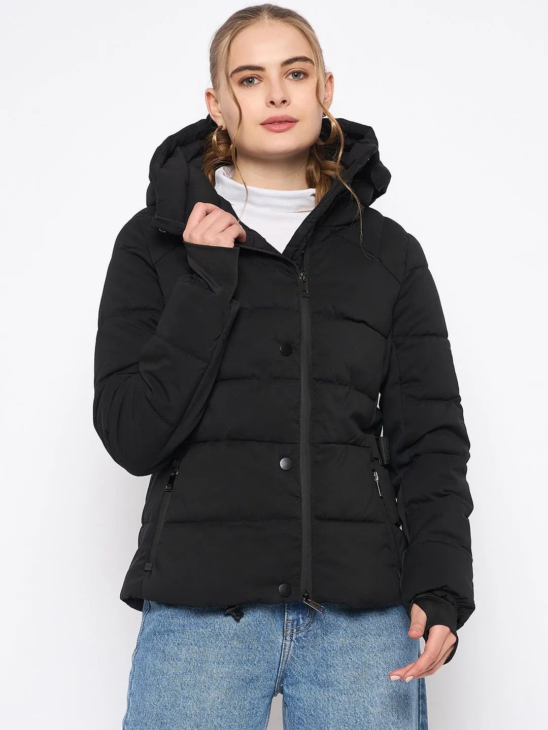 Madame High Black Quilted Jacket
