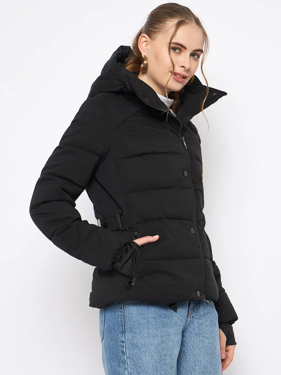 Madame High Black Quilted Jacket