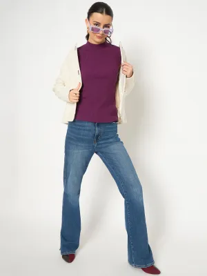 Madame Mock Neck Sleeveless Purple Skeeve