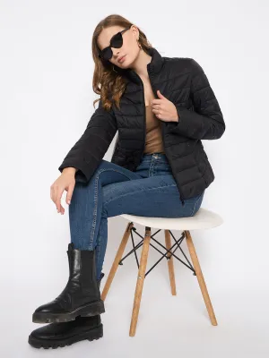Madame Nylon Black Quilted Jacket