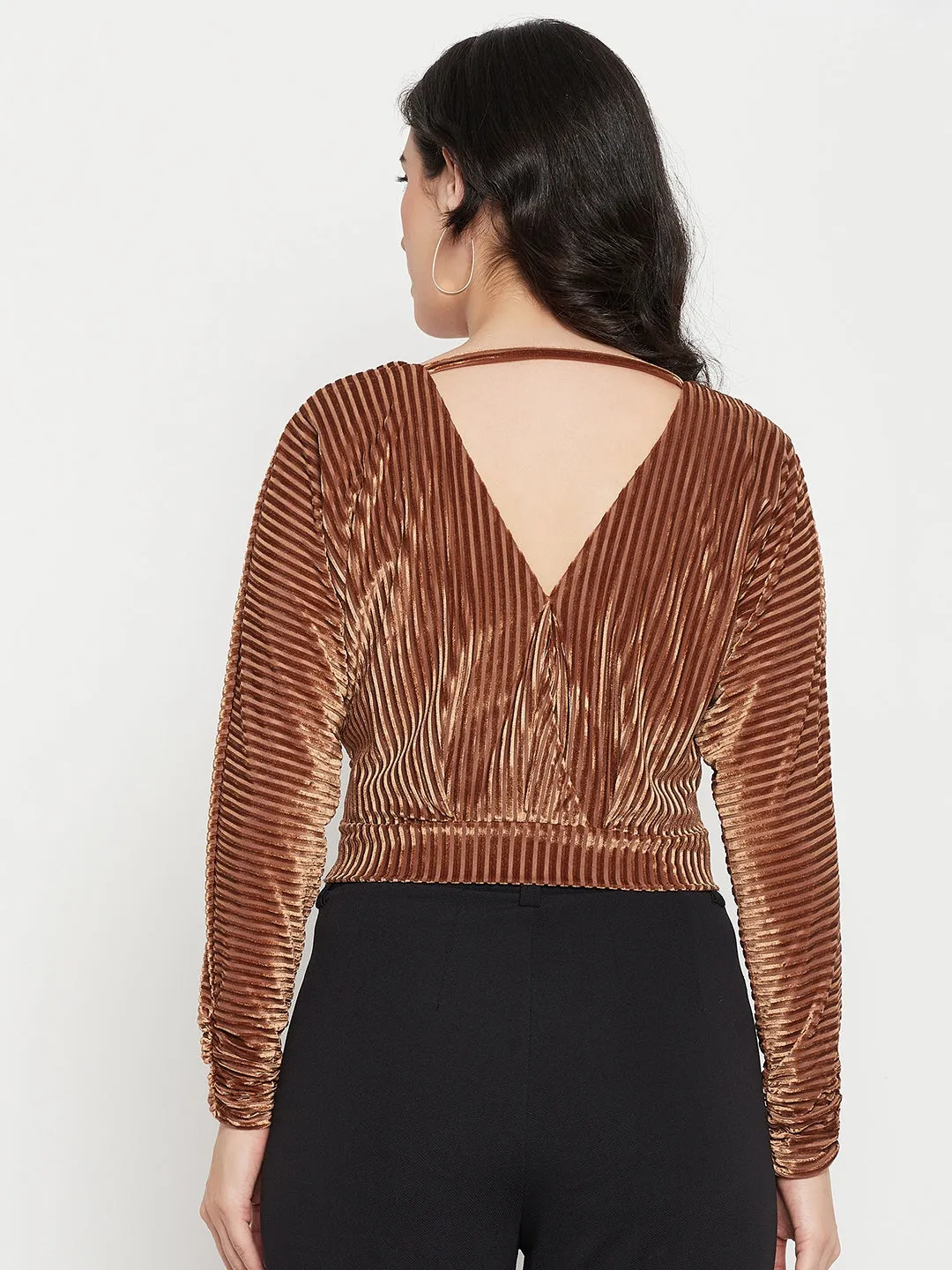 Madame Tanâ Striped Crop Top