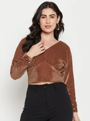 Madame Tanâ Striped Crop Top