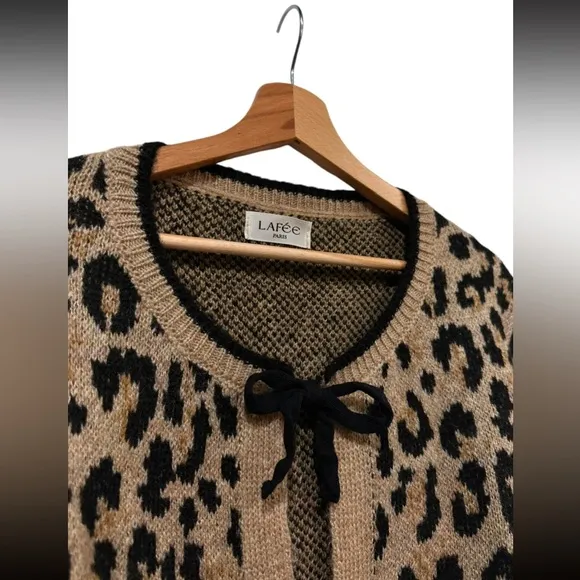 MADE IN ITALY CHIC LEOPARD SWEATER CARDIGAN