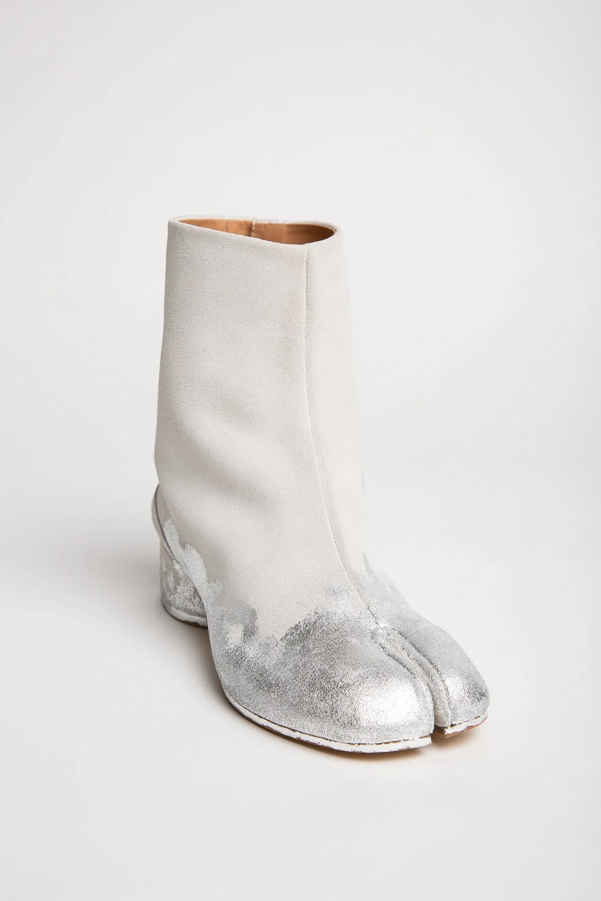 MAISON MARGIELA | FOIL EFFECT SUEDE ANKLE BOOTS