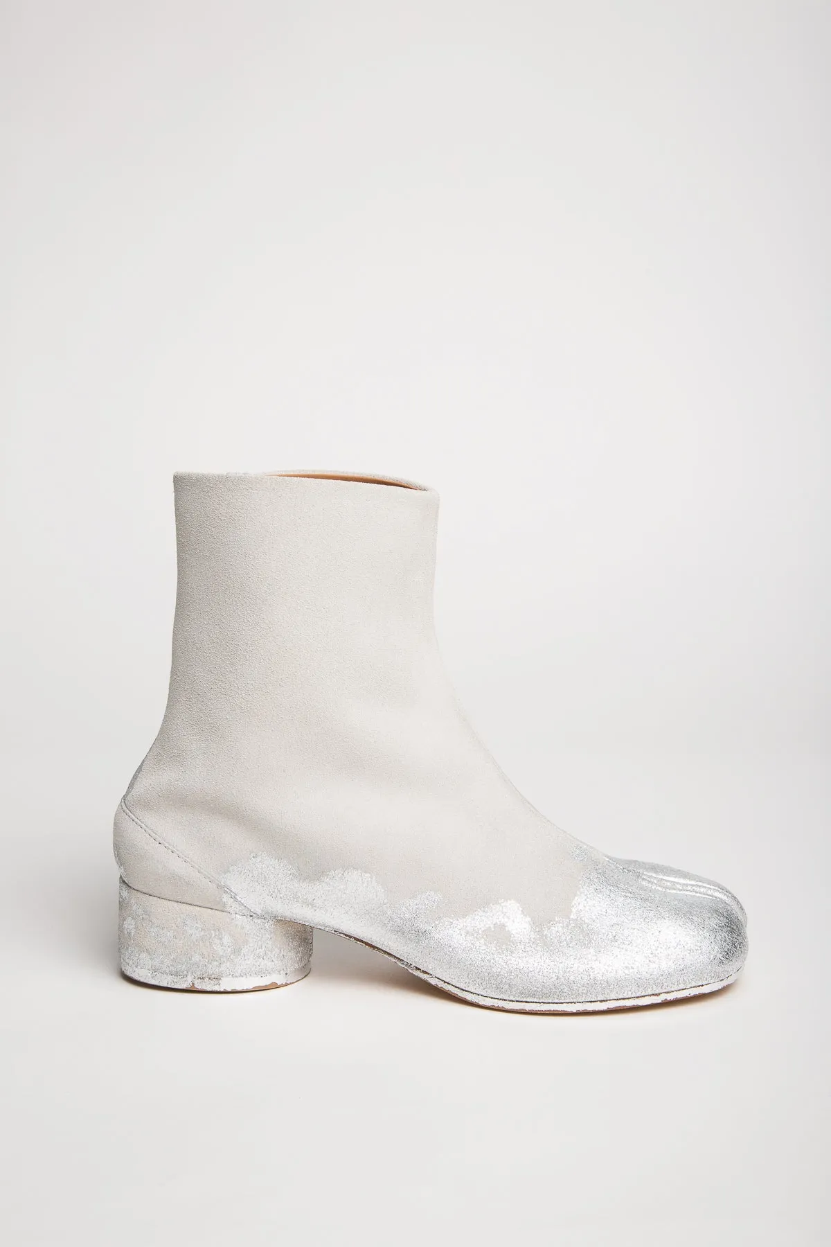 MAISON MARGIELA | FOIL EFFECT SUEDE ANKLE BOOTS