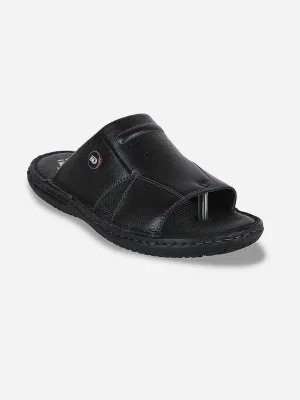 Men's Black Casual Slip On Sandal (ID4052)