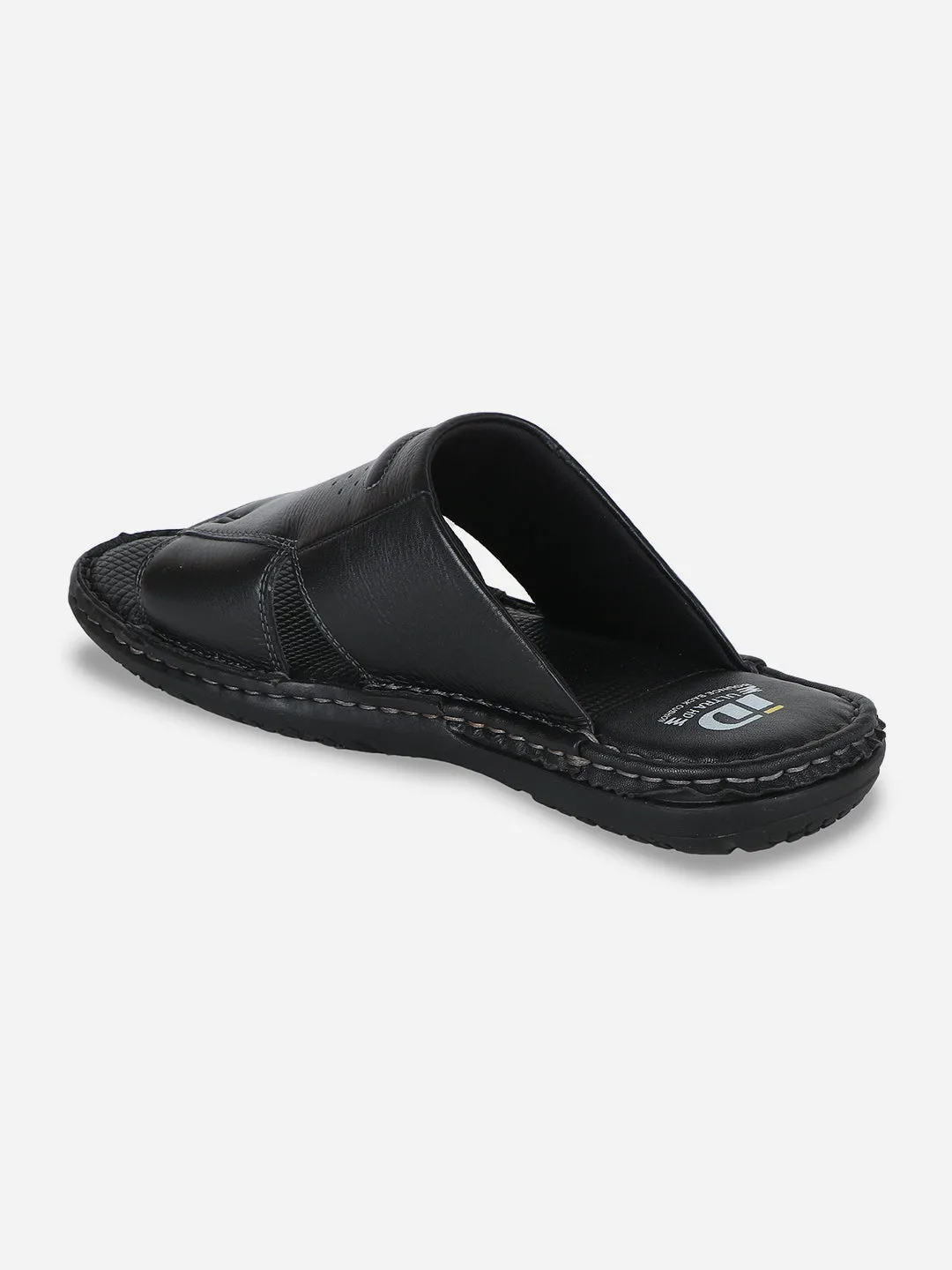 Men's Black Casual Slip On Sandal (ID4052)