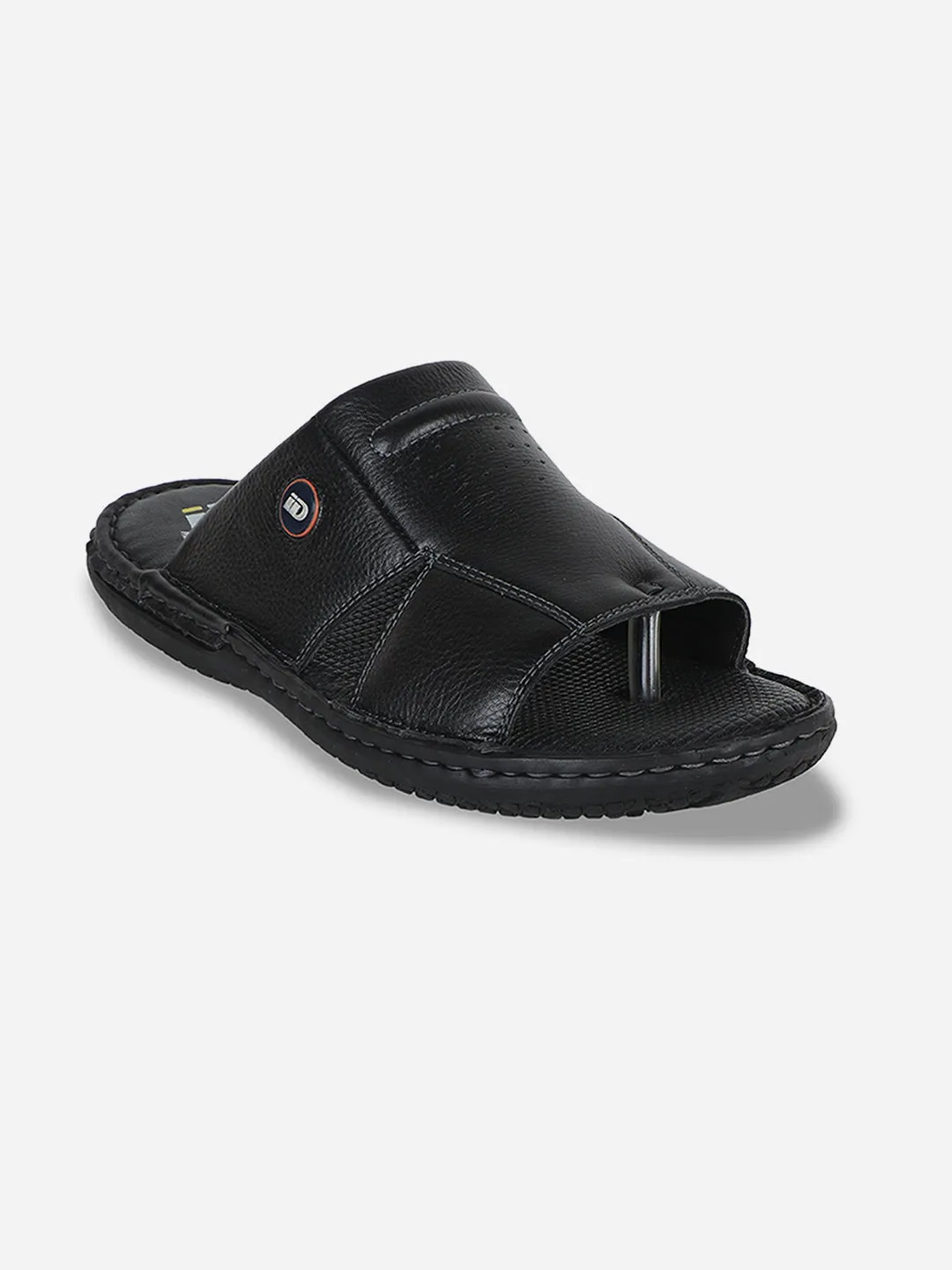 Men's Black Casual Slip On Sandal (ID4052)
