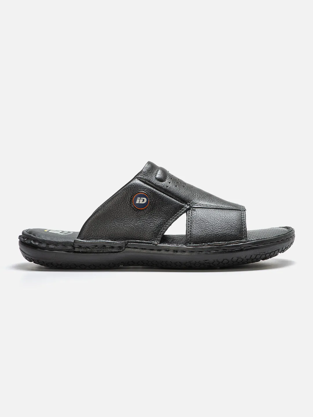 Men's Black Casual Slip On Sandal (ID4052)