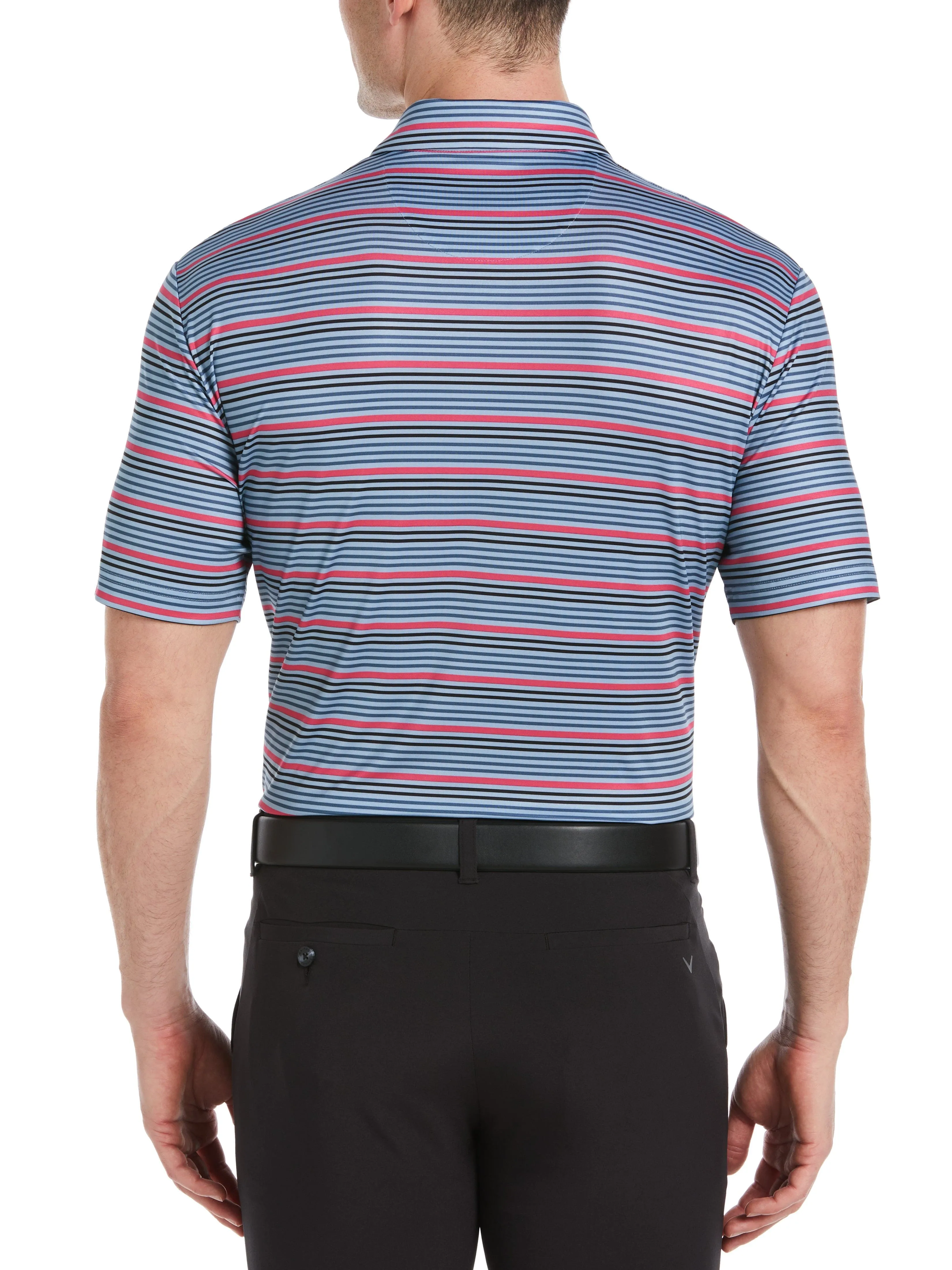 Mens Stripe Golf Polo