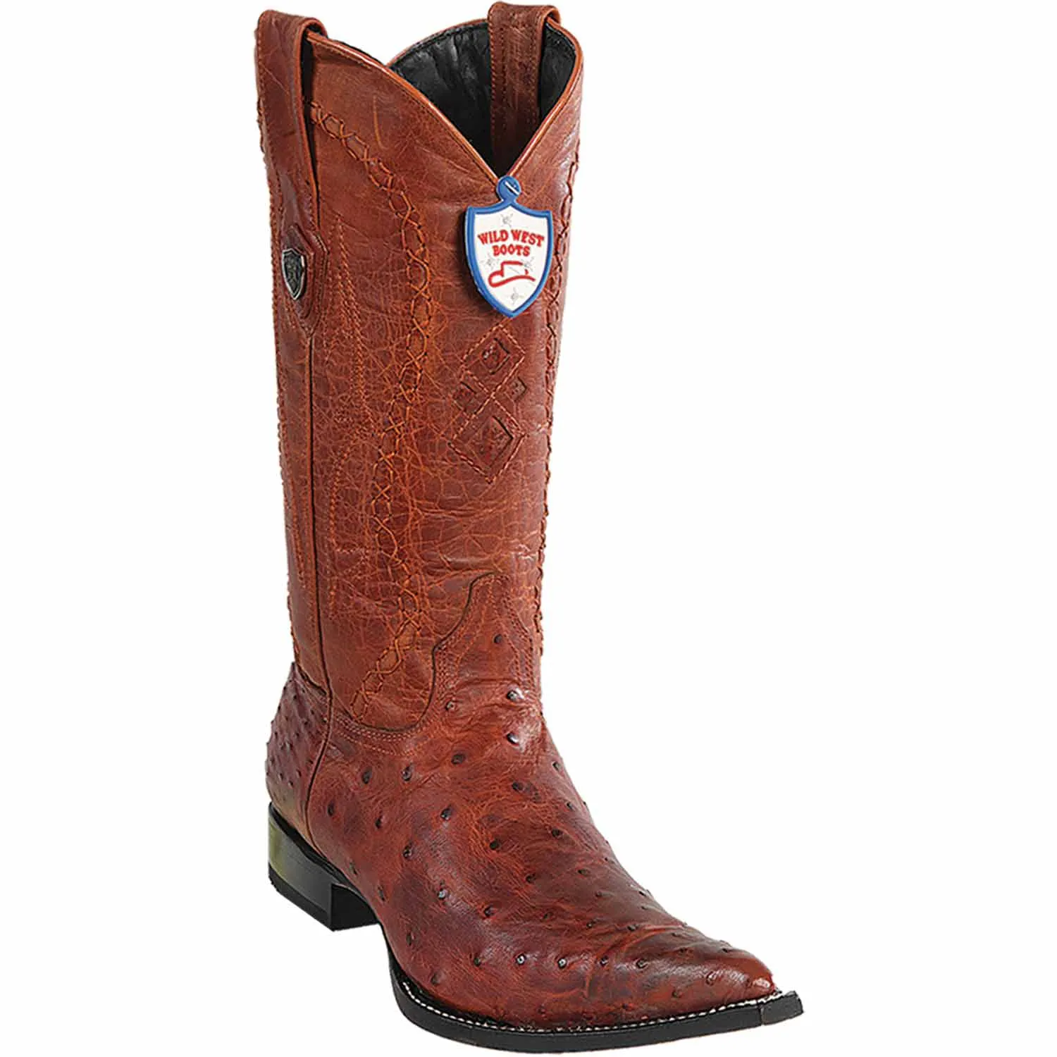Men's Wild West Ostrich Skin 3X Toe Boots 29503-B