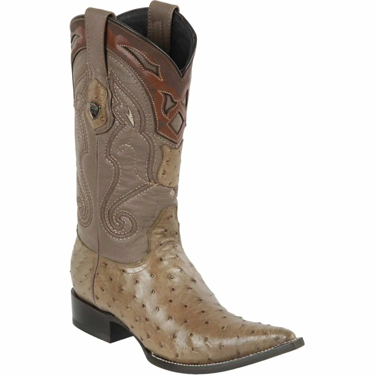 Men's Wild West Ostrich Skin 3X Toe Boots 29503-B