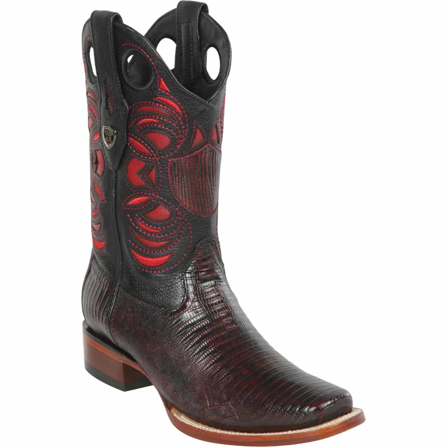 Men's Wild West Teju Lizard Skin Rodeo Toe Boots 281807