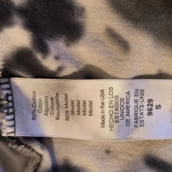 Michael Stars Navy and Gray Tie-Dye Women's Cotton Dress