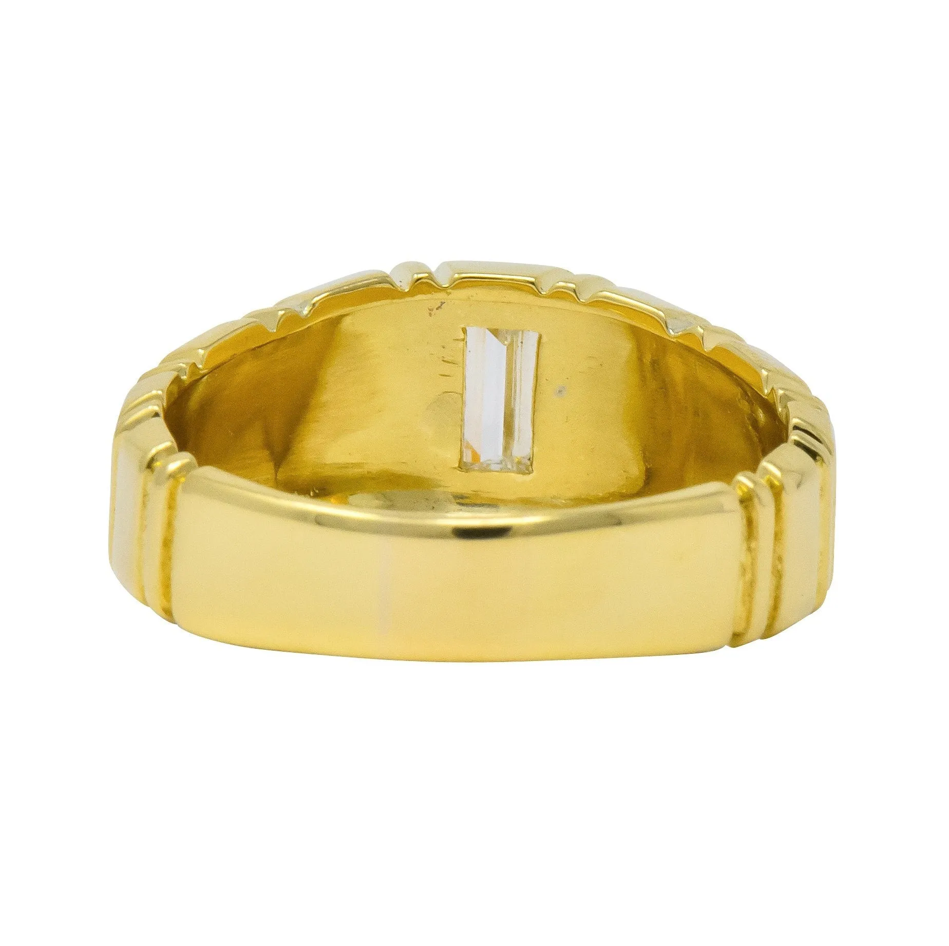 Modern 0.50 CTW Diamond 14 Karat Gold Unisex Ring
