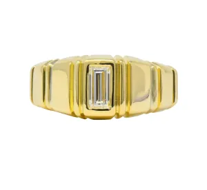 Modern 0.50 CTW Diamond 14 Karat Gold Unisex Ring