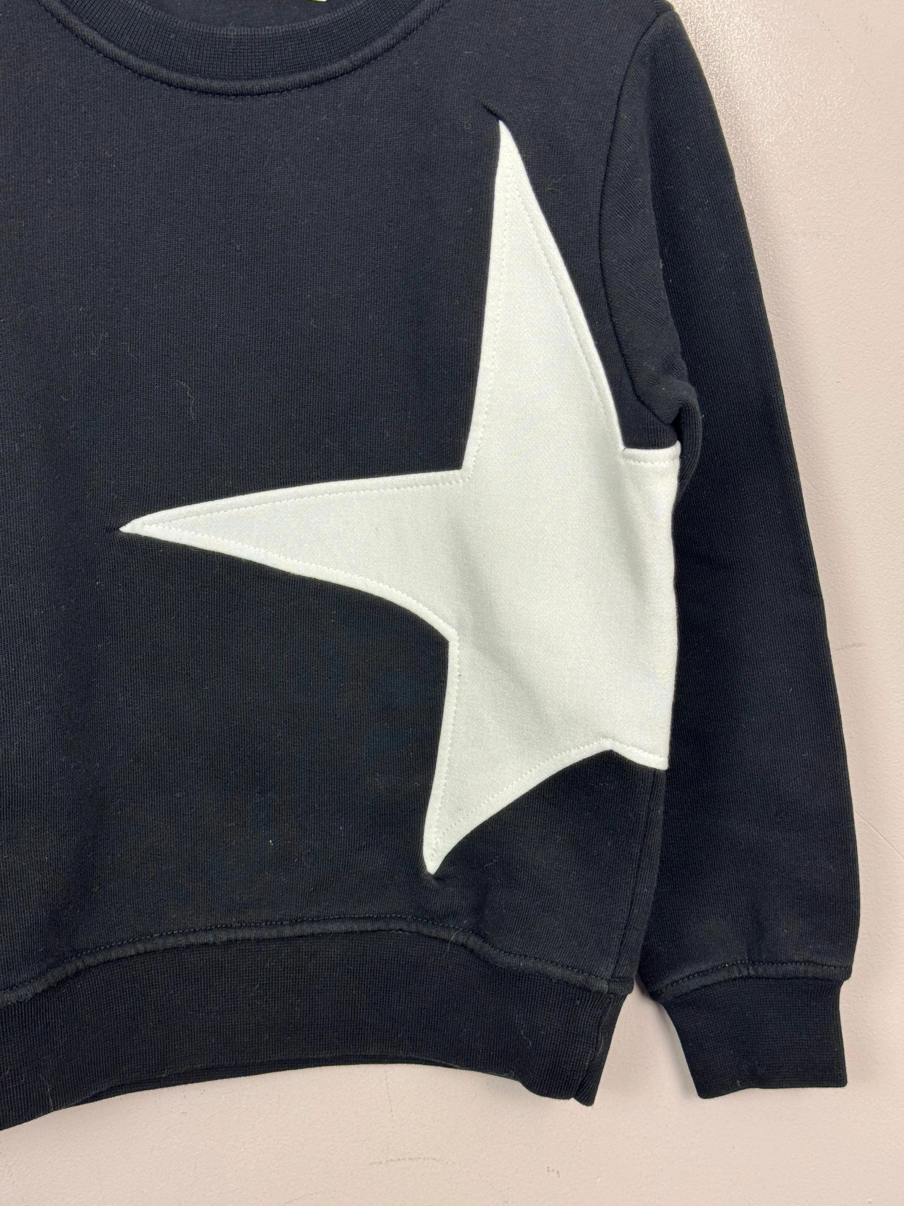 MSGM Black Star Sweatshirt 6y