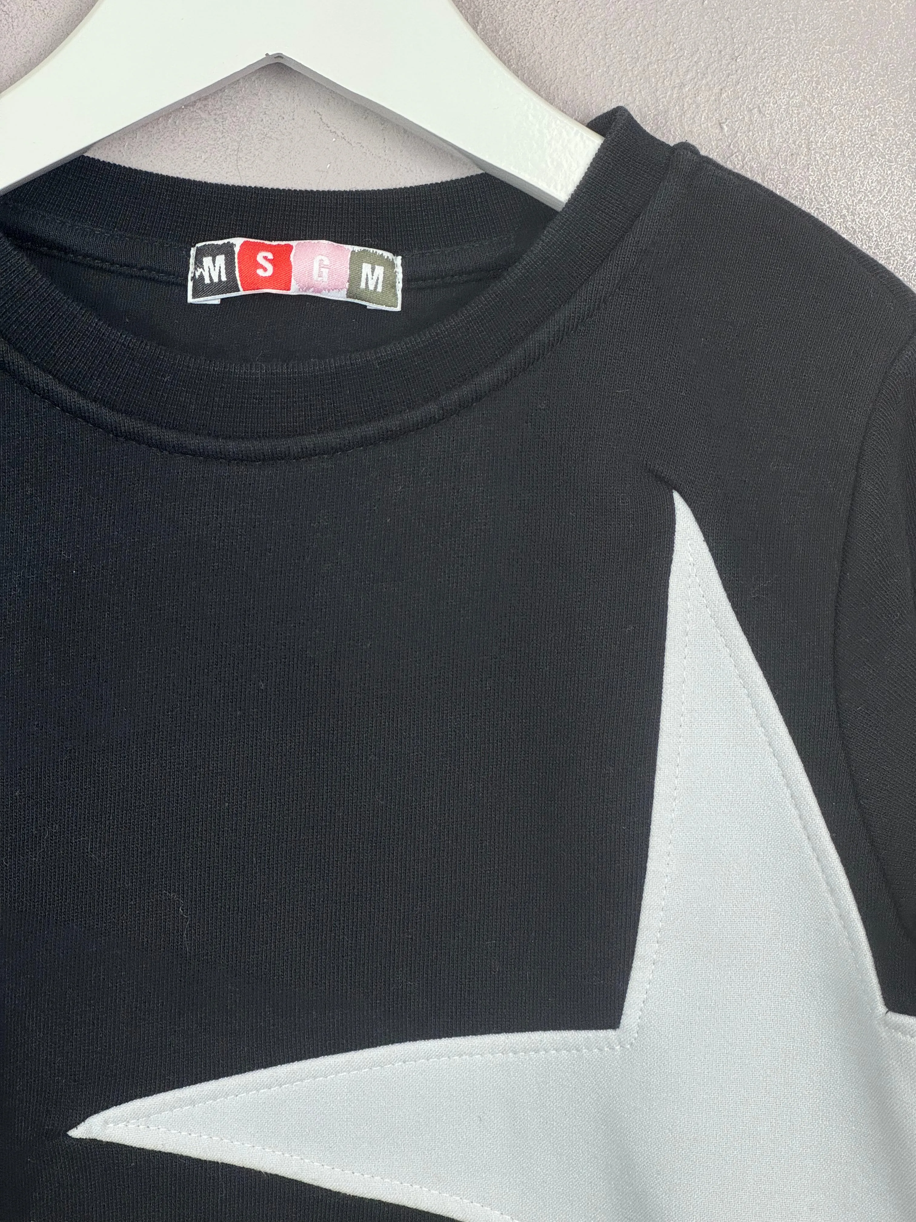 MSGM Black Star Sweatshirt 6y