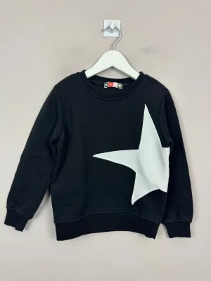 MSGM Black Star Sweatshirt 6y
