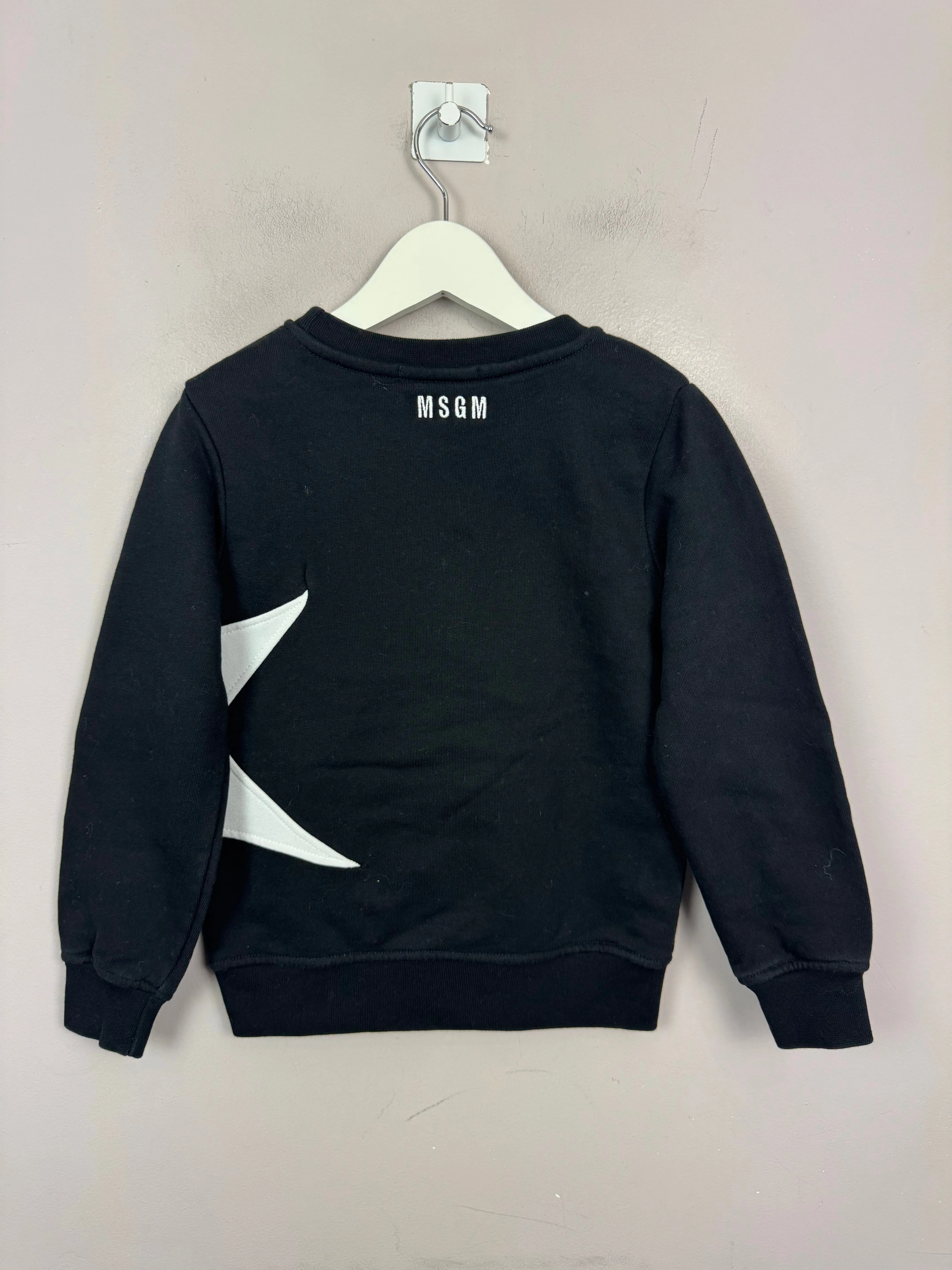 MSGM Black Star Sweatshirt 6y