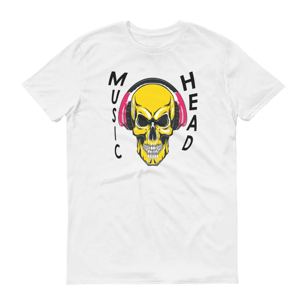 Music Head - Black - Men's Short-Sleeve T-Shirt