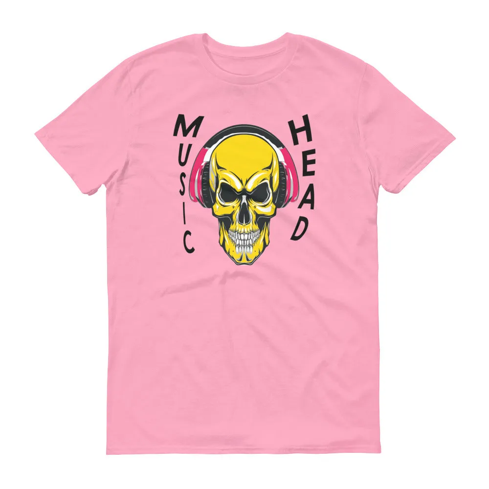 Music Head - Black - Men's Short-Sleeve T-Shirt