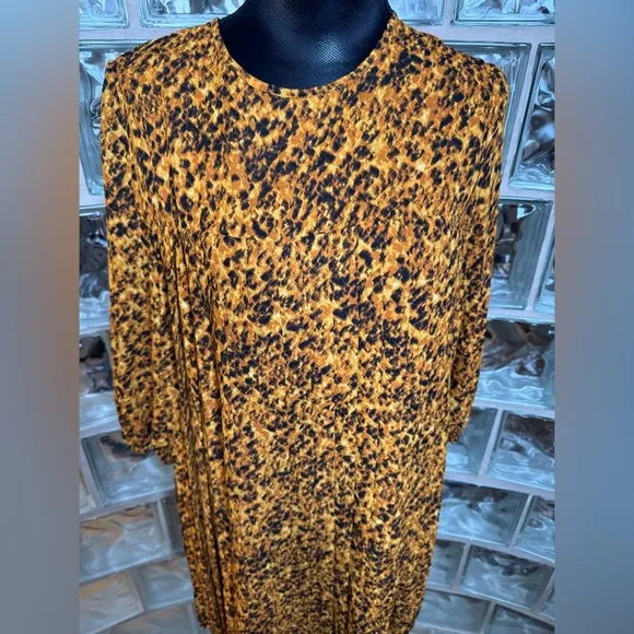 Nannette 3/4 Sleeve GoldiLocks Print Lepore Dress Women’s Size 16 (NWT)