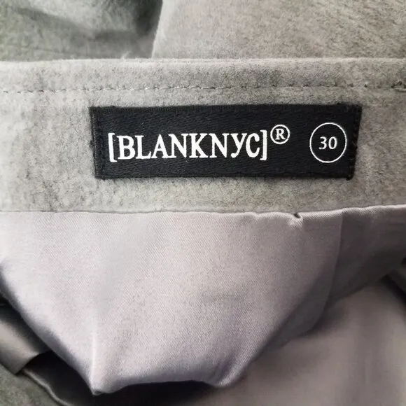 NEW Blank NYC 30 Genuine Leather Suede Mini skirt In Soft Fog Gray
