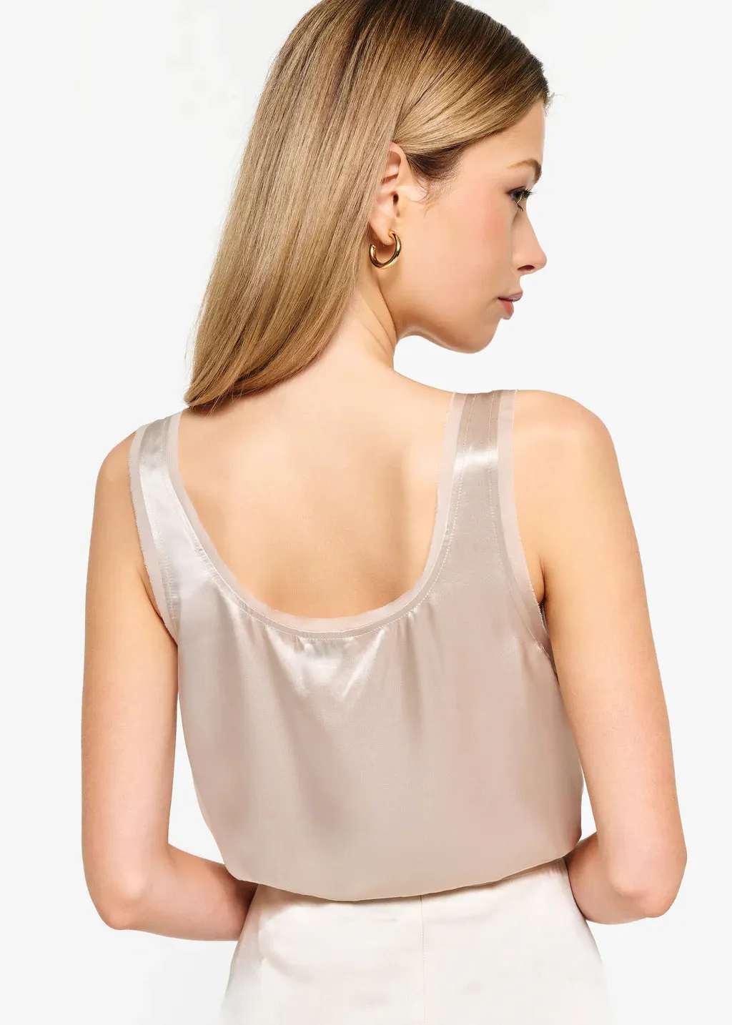Nilou Chiffon Cami - Oat