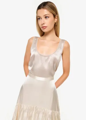 Nilou Chiffon Cami - Oat