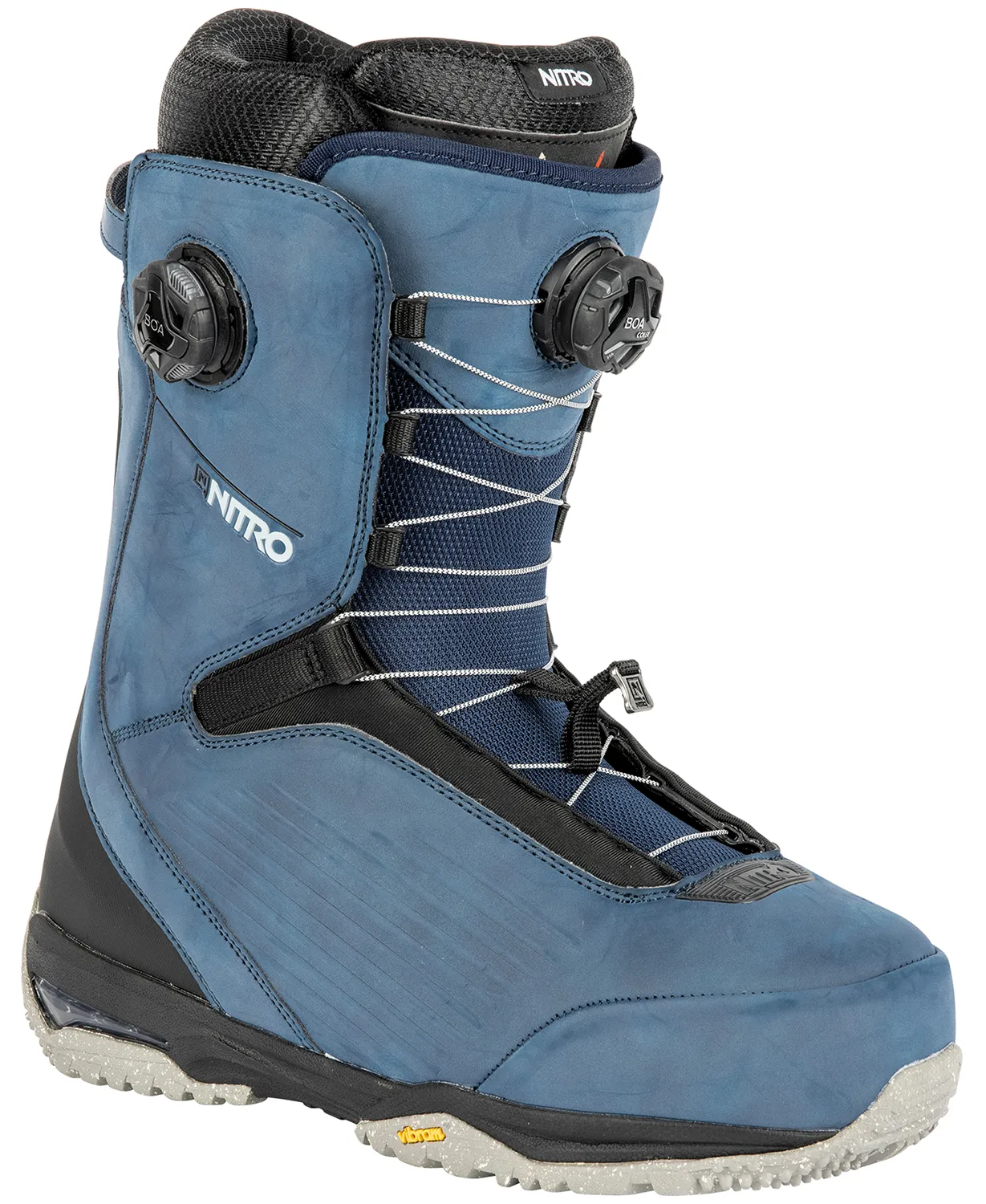 Nitro Chase BOA Mens Snowboard Boots Blue Steel