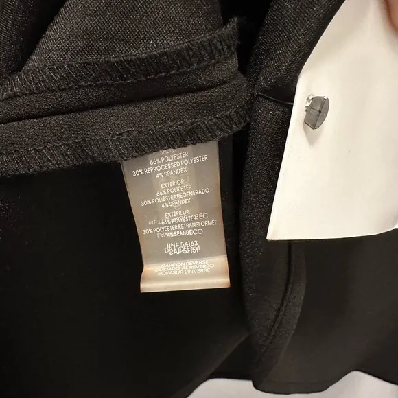 NWT! Black CALVIN KLEIN Scuba Dress with Flutter Hem and Button Details- Size 10