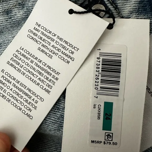 NWT- Calvin Klein Jeans Denim High-Rise Cargo Midi Skirt