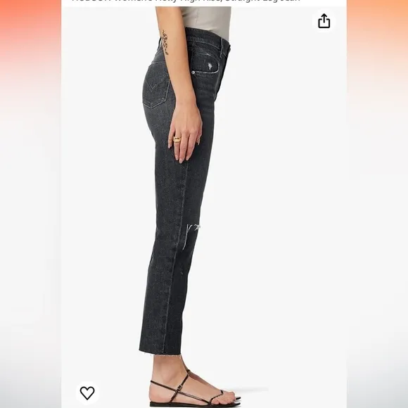 NWT HUDSON Women's Holly High Rise, Straight Leg Jean
