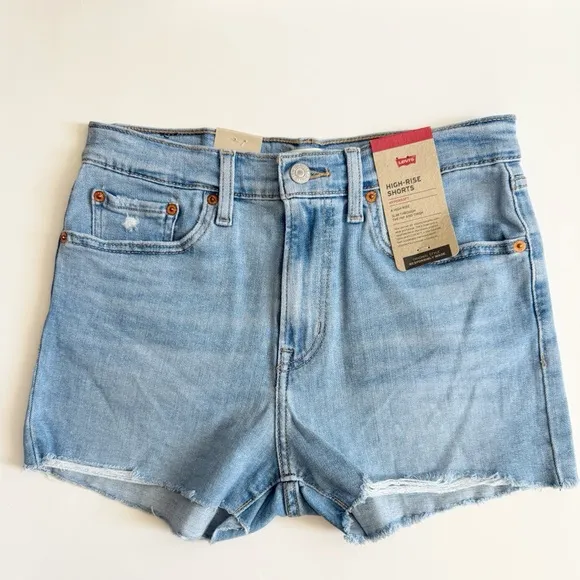 NWT Levi's High Rise Blue Jean Shorts High-Waisted Cut-Off