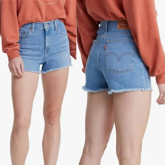 NWT Levi's High Rise Blue Jean Shorts High-Waisted Cut-Off