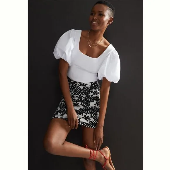 NWT PORRIDGE RUCHED KNIT MINI SKIRT Small