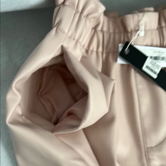 NWT- Steve Madden Women's Blush Color Vegan Leather Shorts