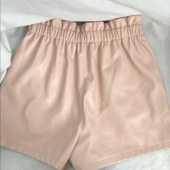 NWT- Steve Madden Women's Blush Color Vegan Leather Shorts