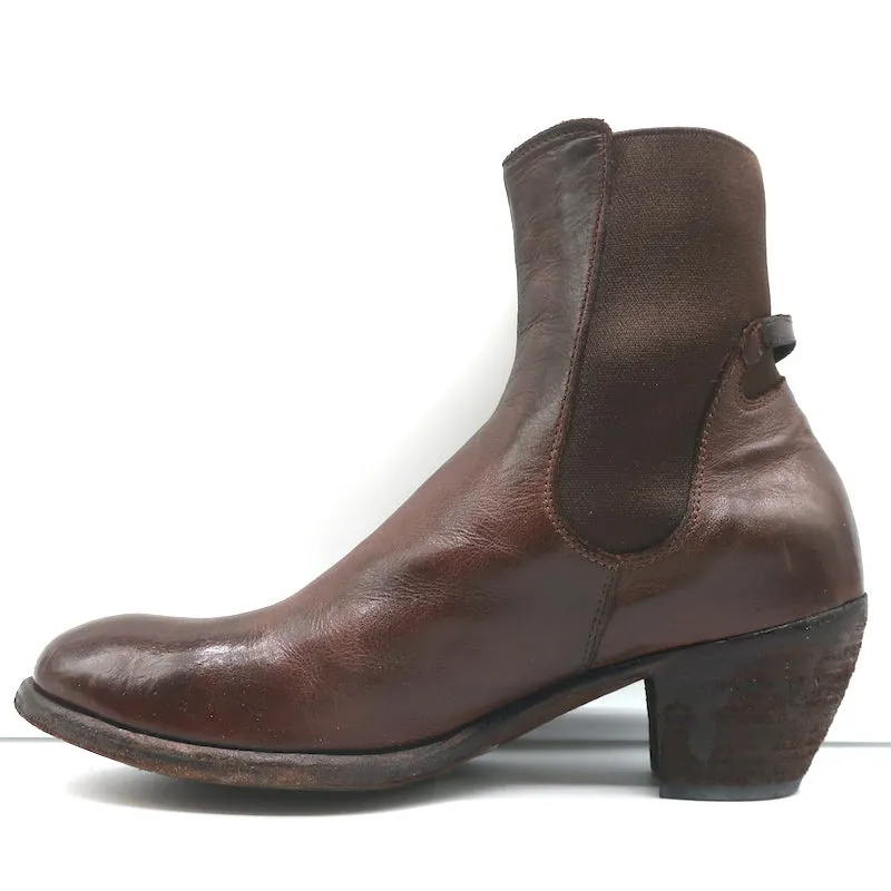 Officine Creative Chelsea Boots Brown Leather Size 38 Mid-Heel Ankle Boots