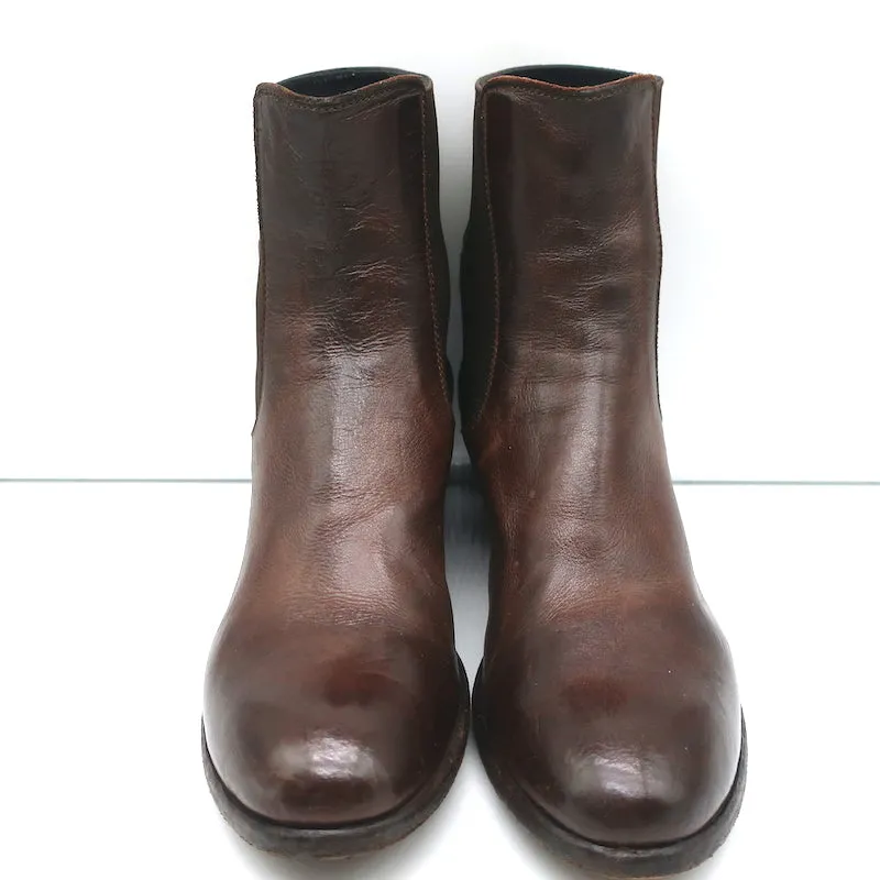 Officine Creative Chelsea Boots Brown Leather Size 38 Mid-Heel Ankle Boots