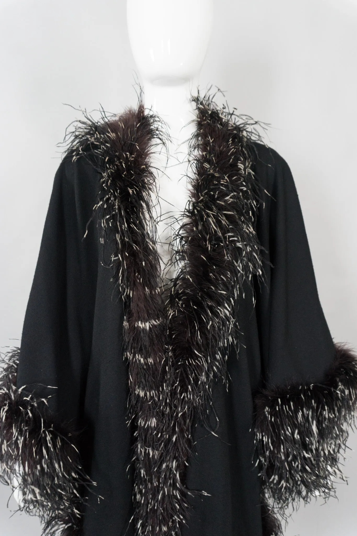 Oversized Ostrich Feather Shawl