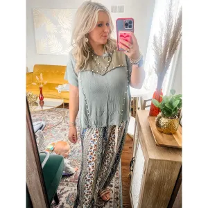 Pearl Ribbed Top