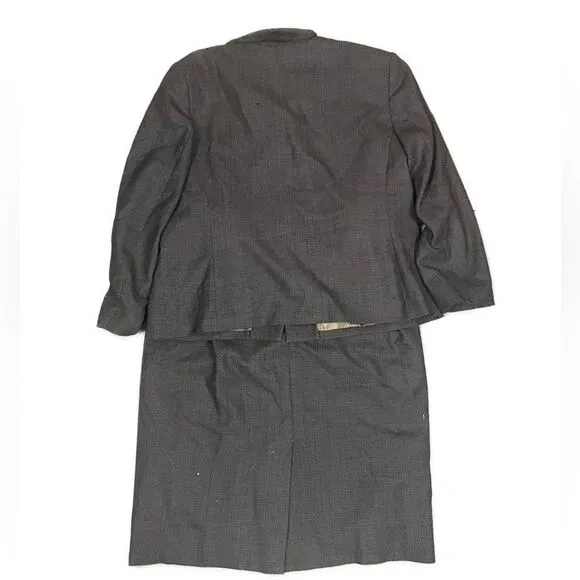 Pendleton Wool Women's Brown Herringbone Skirt Suit Set-‎ Size 16W