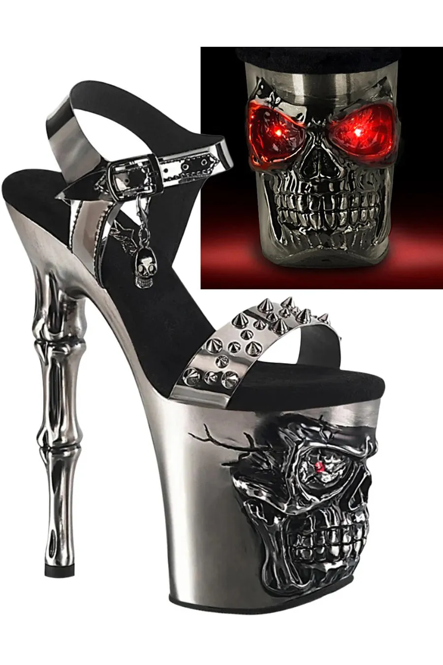 Pleaser Rapture 812-LT Pewter Shoes