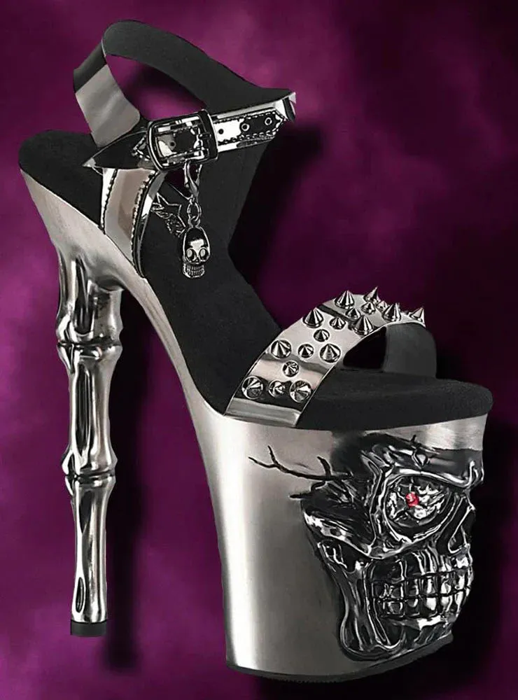 Pleaser Rapture 812-LT Pewter Shoes