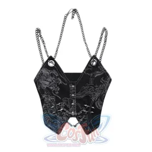 Punk Denim Cropped Top
